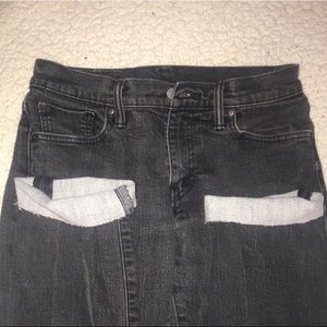 Levi’s gray mom jeans cuffed (accepting offers)